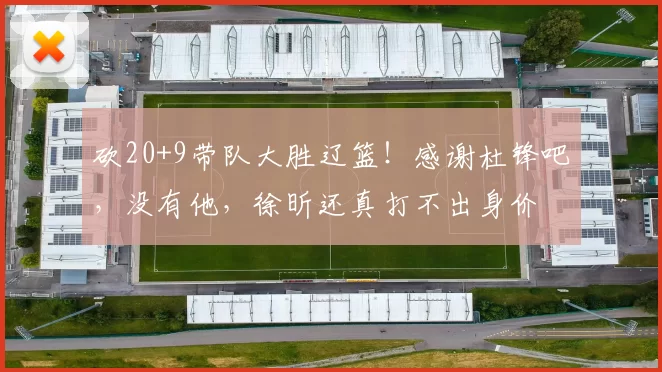 砍20+9带队大胜辽篮！感谢杜锋吧，没有他，徐昕还真打不出身价